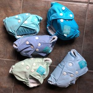 Charlie Banana OS Cloth Diapers- Lot of 5 Blue